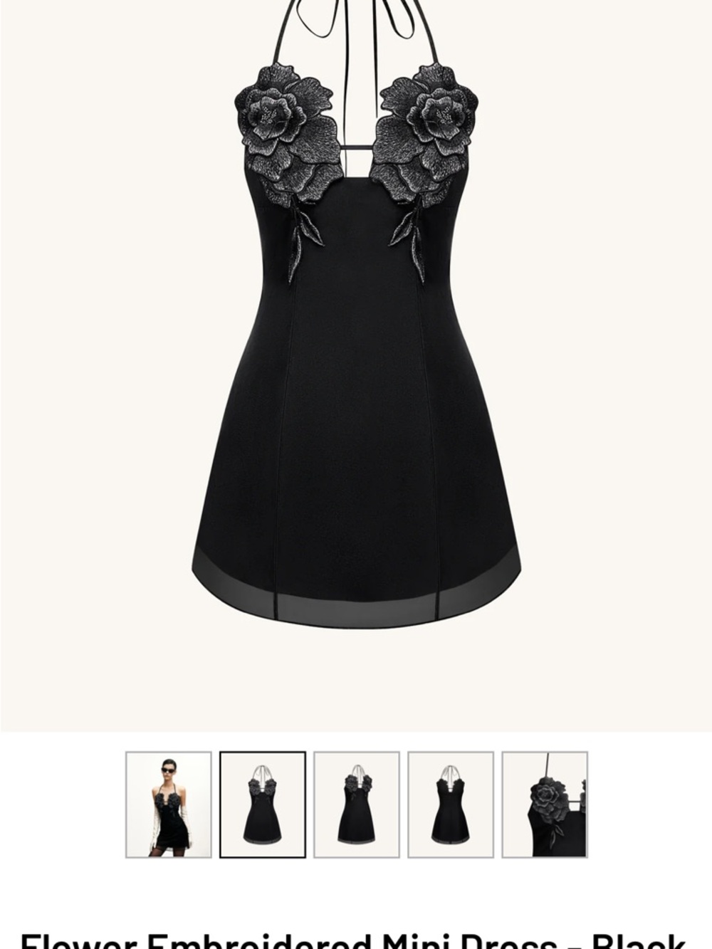 JW pei Flower Embroidered Mini Dress